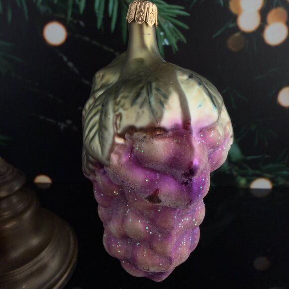 Christopher Radko Purple 'CLUSTER GRAPES' Christmas Ornament 5” Retired - Picture 2 of 4